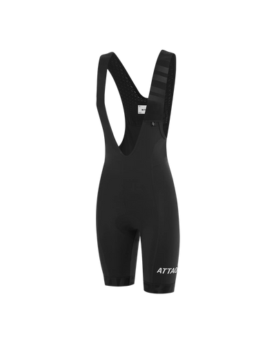 Womens All Day Bib Short Black/White-Attaquer feature display pdp-hide