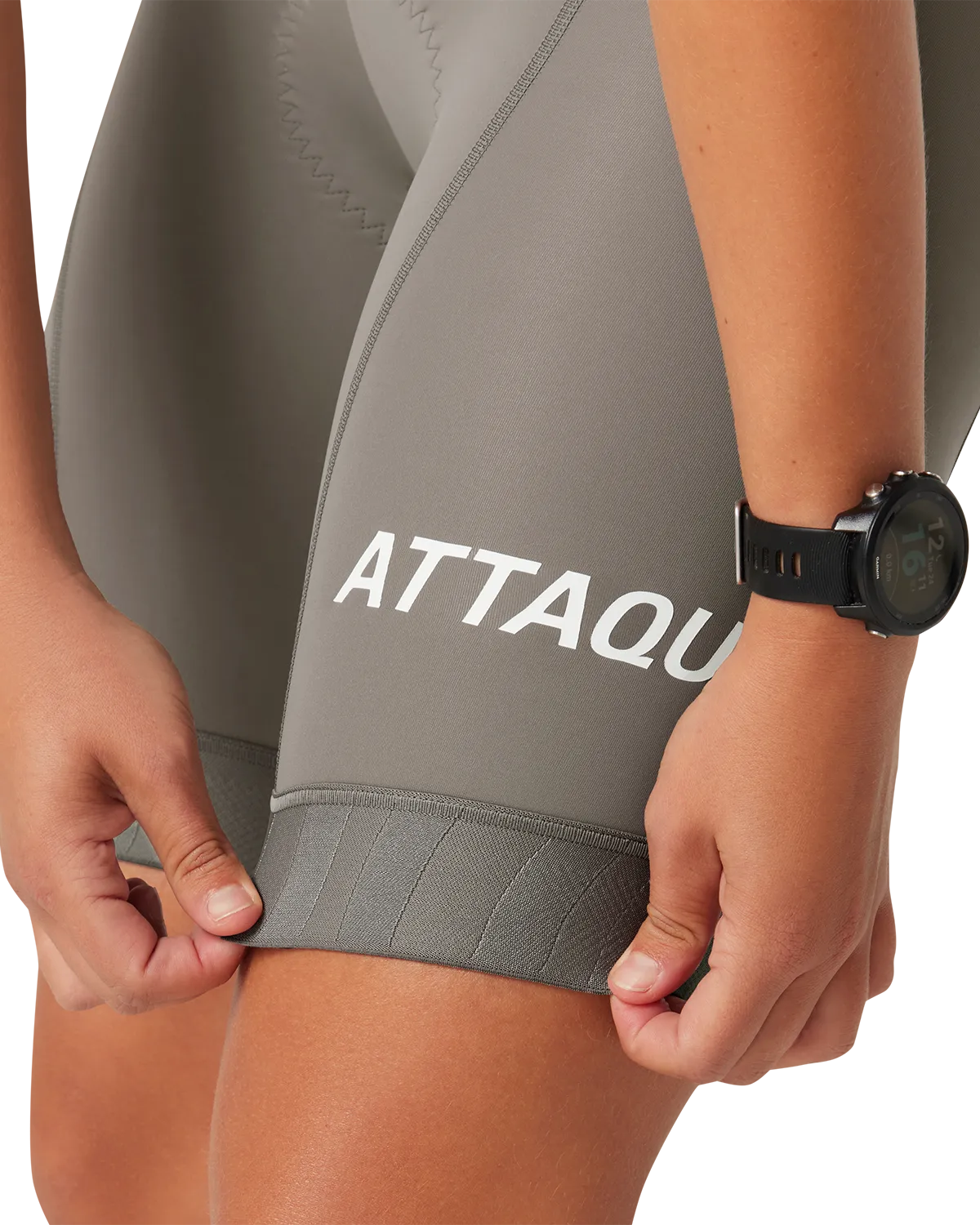 Womens All Day Bib Short Grey Smoke-Attaquer-Attaquer