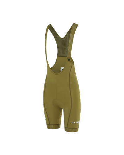pdp-hide Attaquer Womens All Day Short Cycling Bibs in Moss Flat Lay
