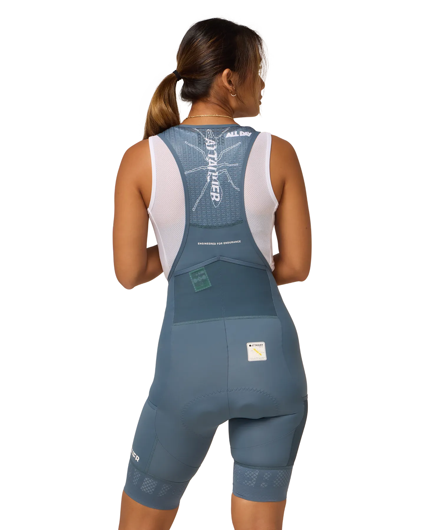 Womens All Day Cargo Bib Short Steel-Attaquer-Attaquer