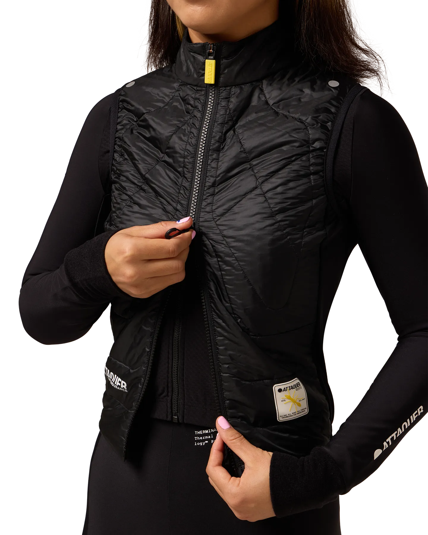 Womens All Day Insulated Gilet Black-Attaquer-Attaquer