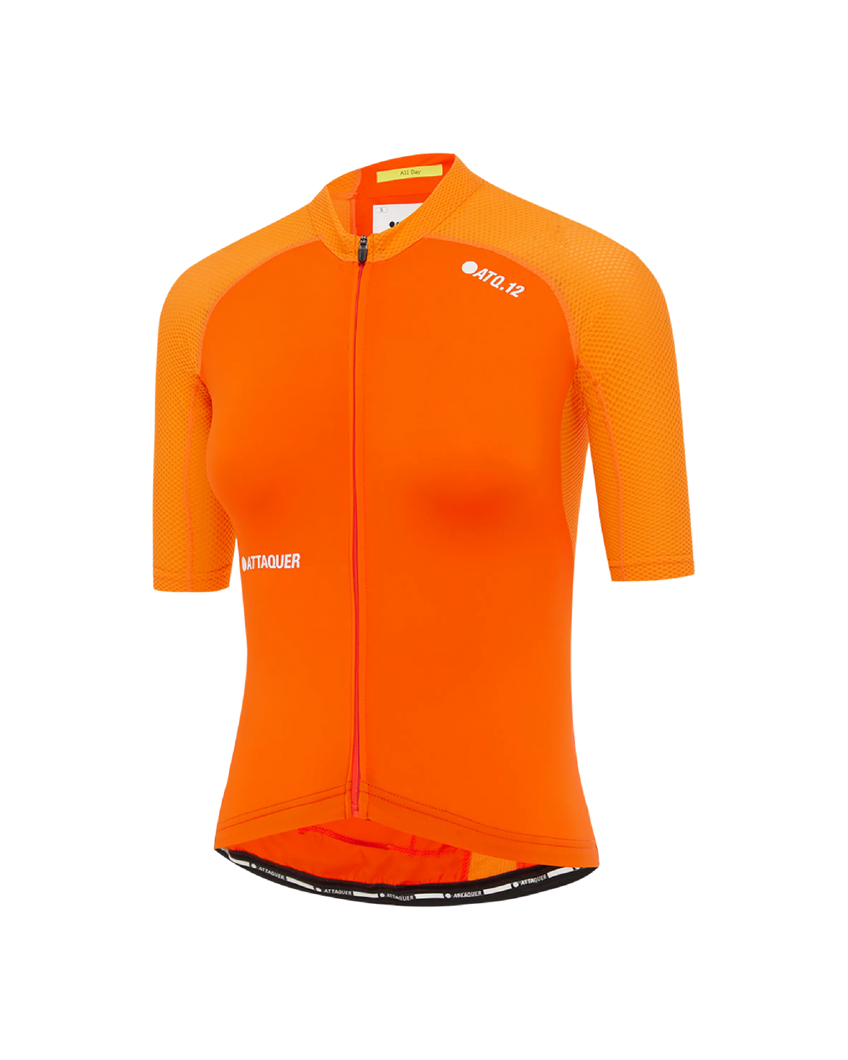 pdp-hide Womens Attaquer All Day short sleeve cycling jersey in orange flat lay