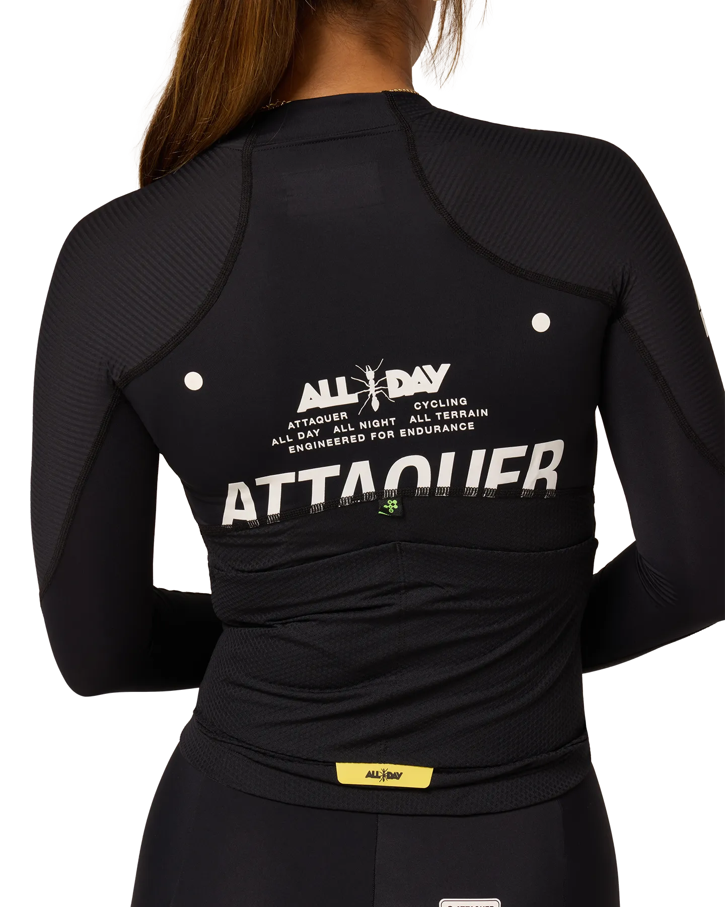 Womens All Day Lightweight Long Sleeved Jersey Black-Attaquer-Attaquer