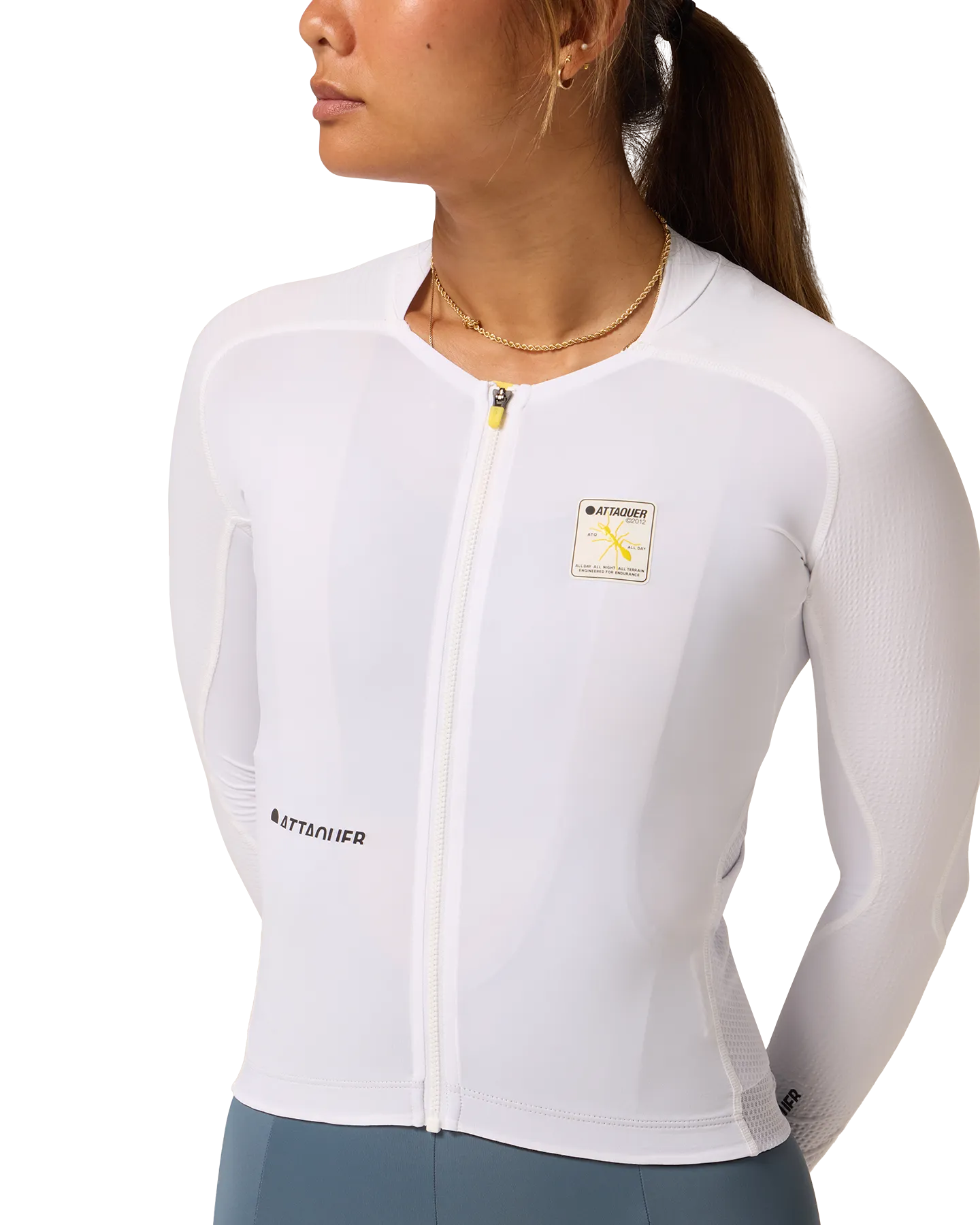 Womens All Day Lightweight Long Sleeved Jersey White-Attaquer-Attaquer