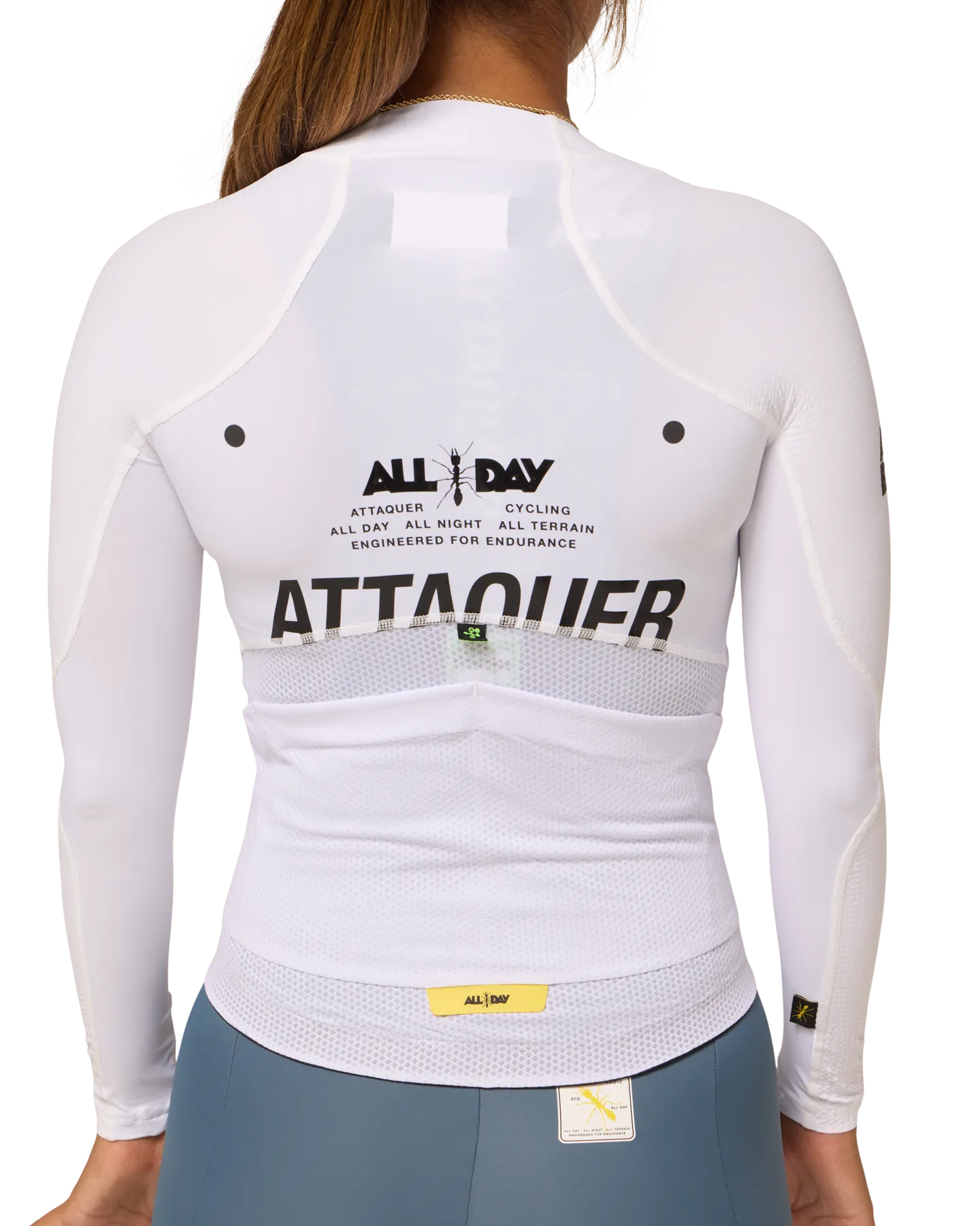 Womens All Day Lightweight Long Sleeved Jersey White-Attaquer-Attaquer