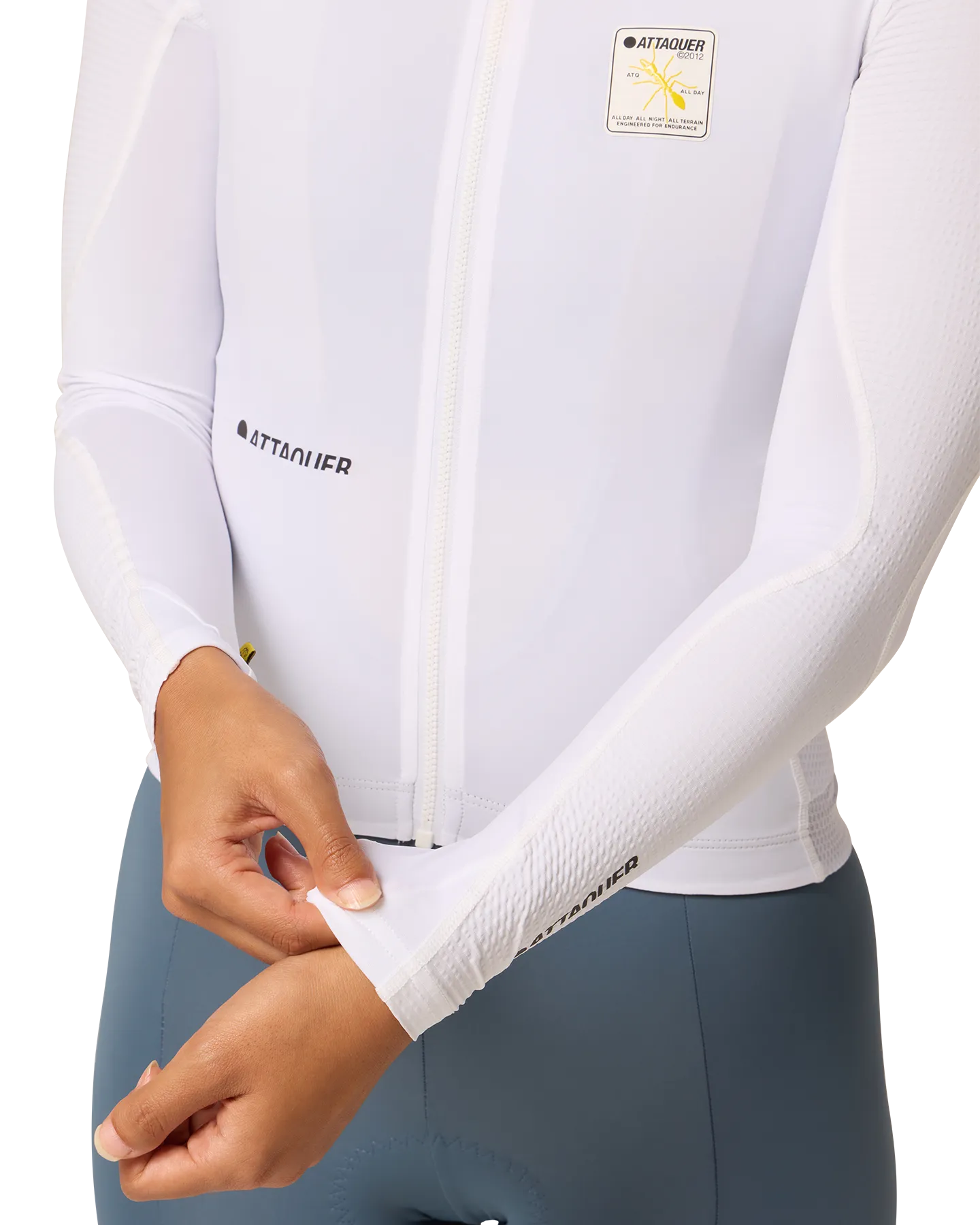 Womens All Day Lightweight Long Sleeved Jersey White-Attaquer-Attaquer