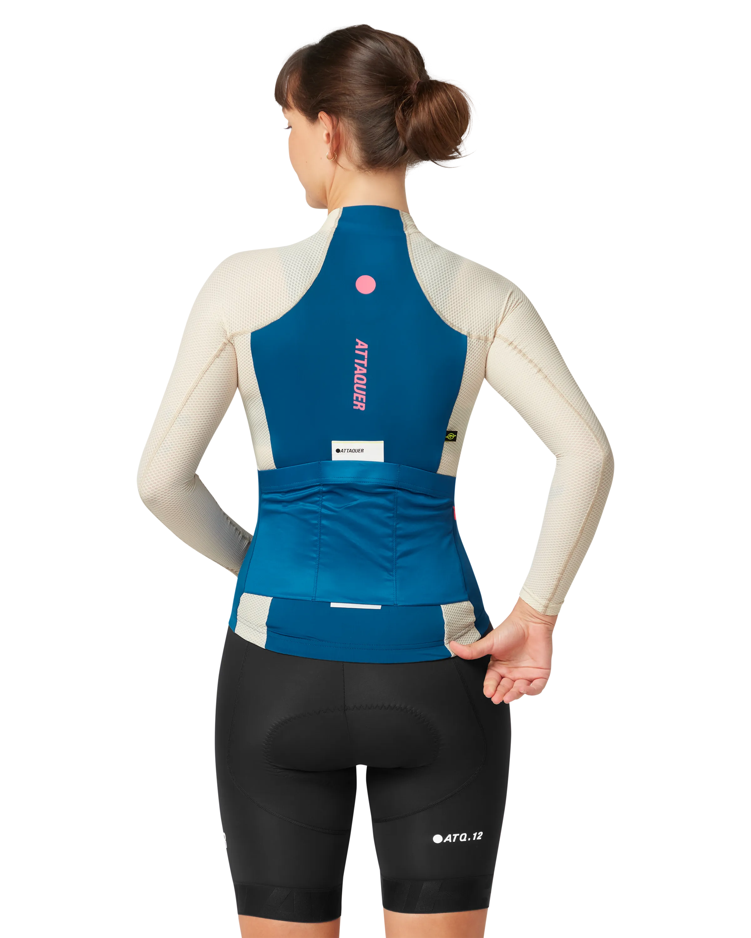 Womens All Day Summer Long Sleeve Jersey Blue/Eggshell-Attaquer Dead Stock-Attaquer