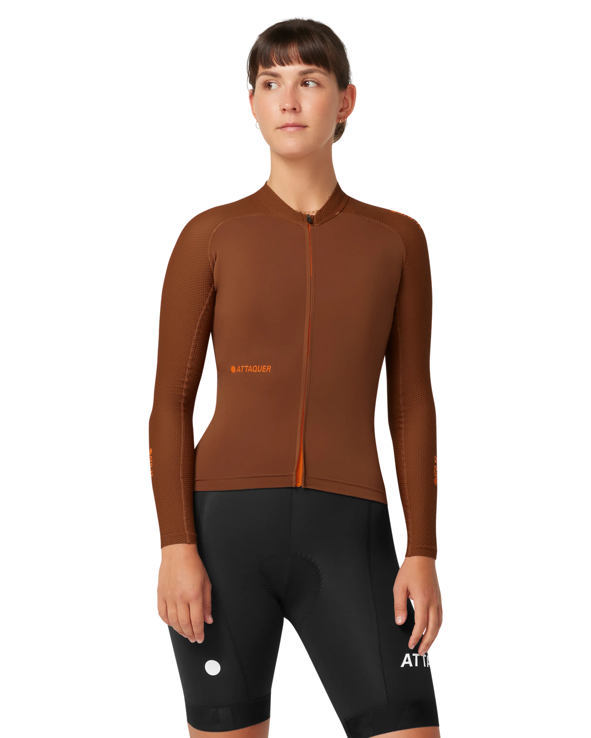 Womens All Day Summer Long Sleeve Jersey Burnt Orange-Attaquer Dead Stock-Attaquer