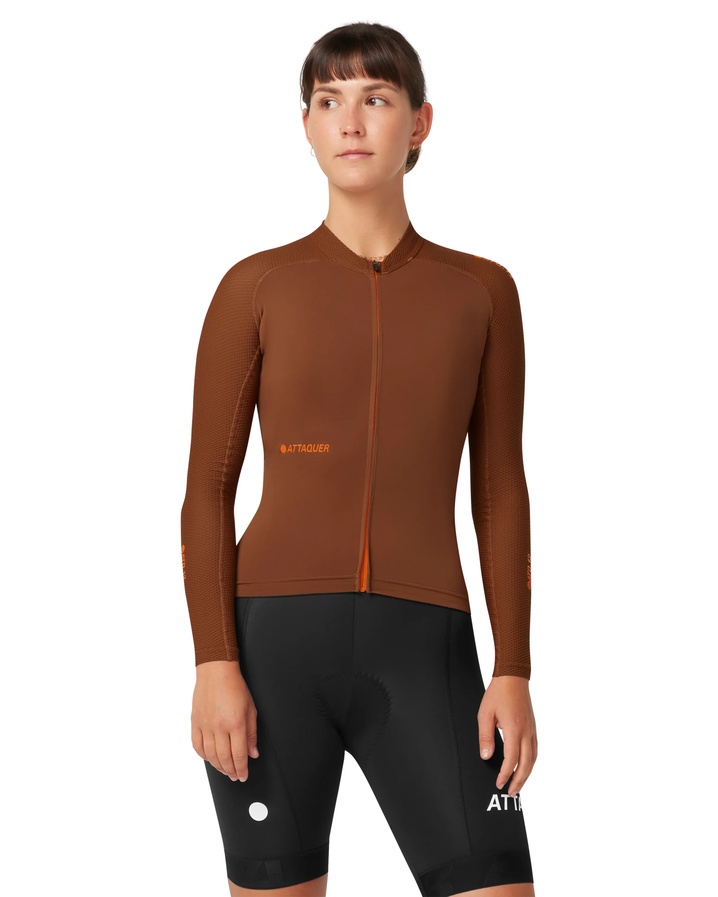 Womens All Day Summer Long Sleeve Jersey Burnt Orange-Attaquer Dead Stock-Attaquer