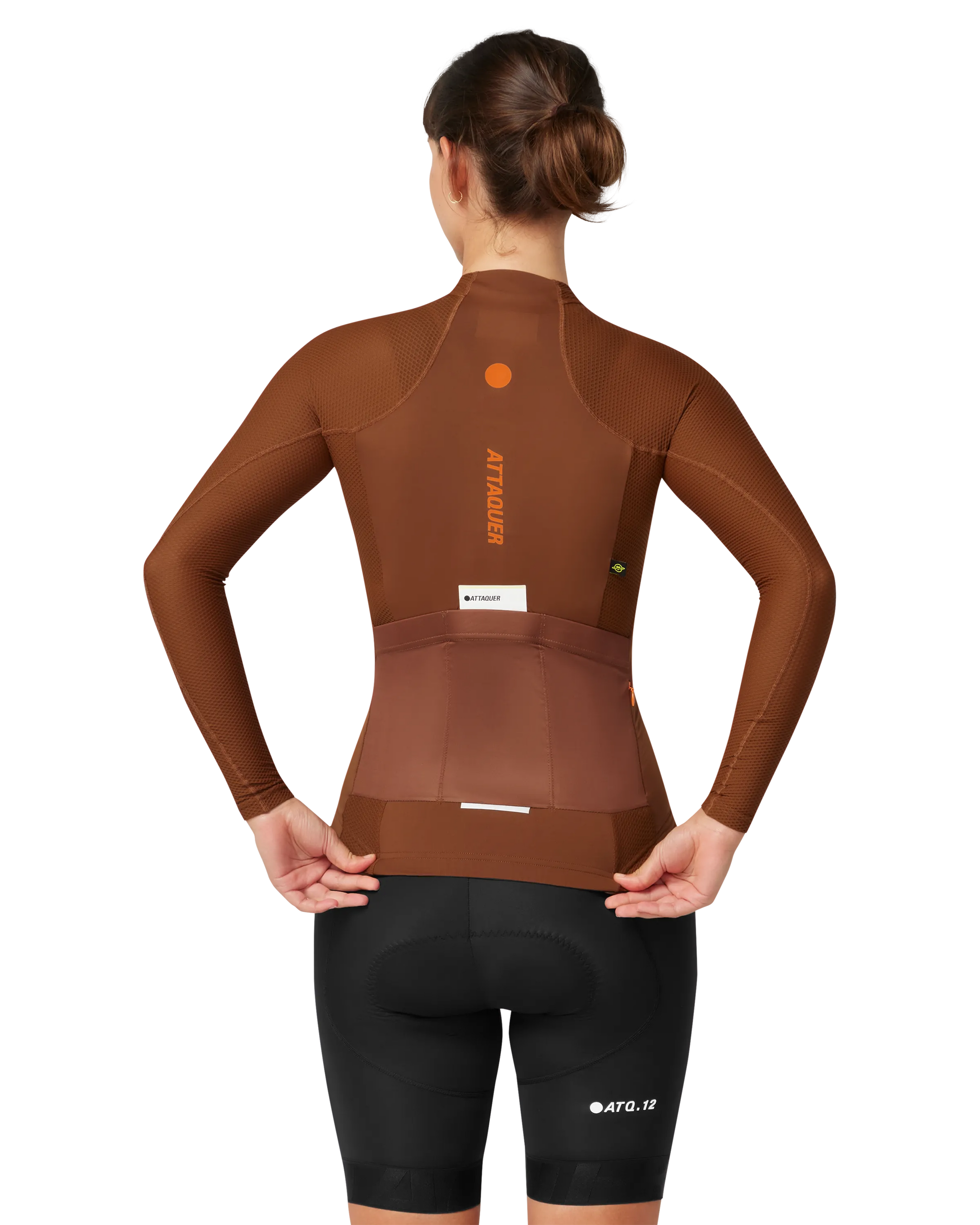 Womens All Day Summer Long Sleeve Jersey Burnt Orange-Attaquer Dead Stock-Attaquer