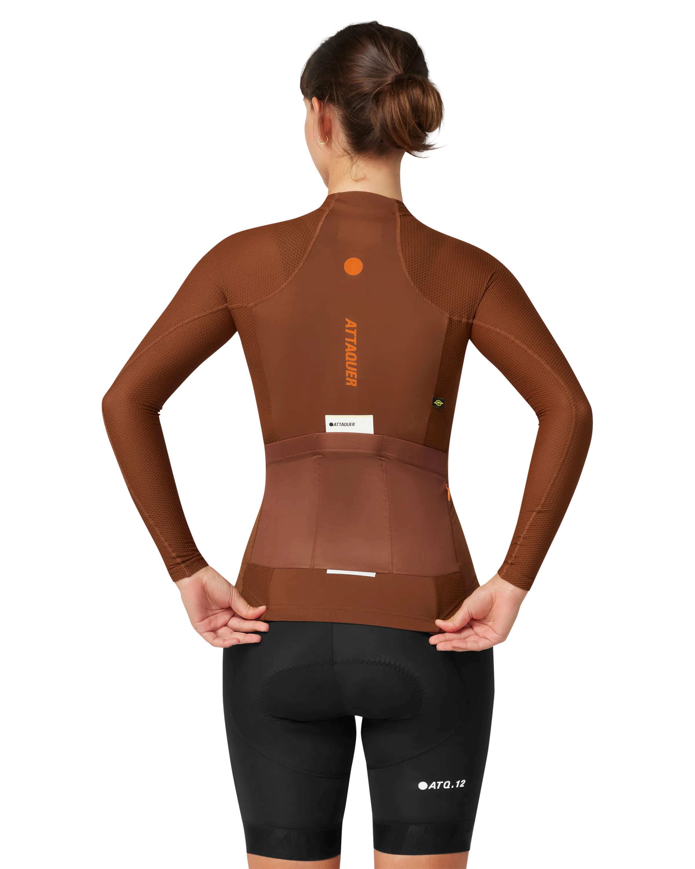 Womens All Day Summer Long Sleeve Jersey Burnt Orange-Attaquer Dead Stock-Attaquer