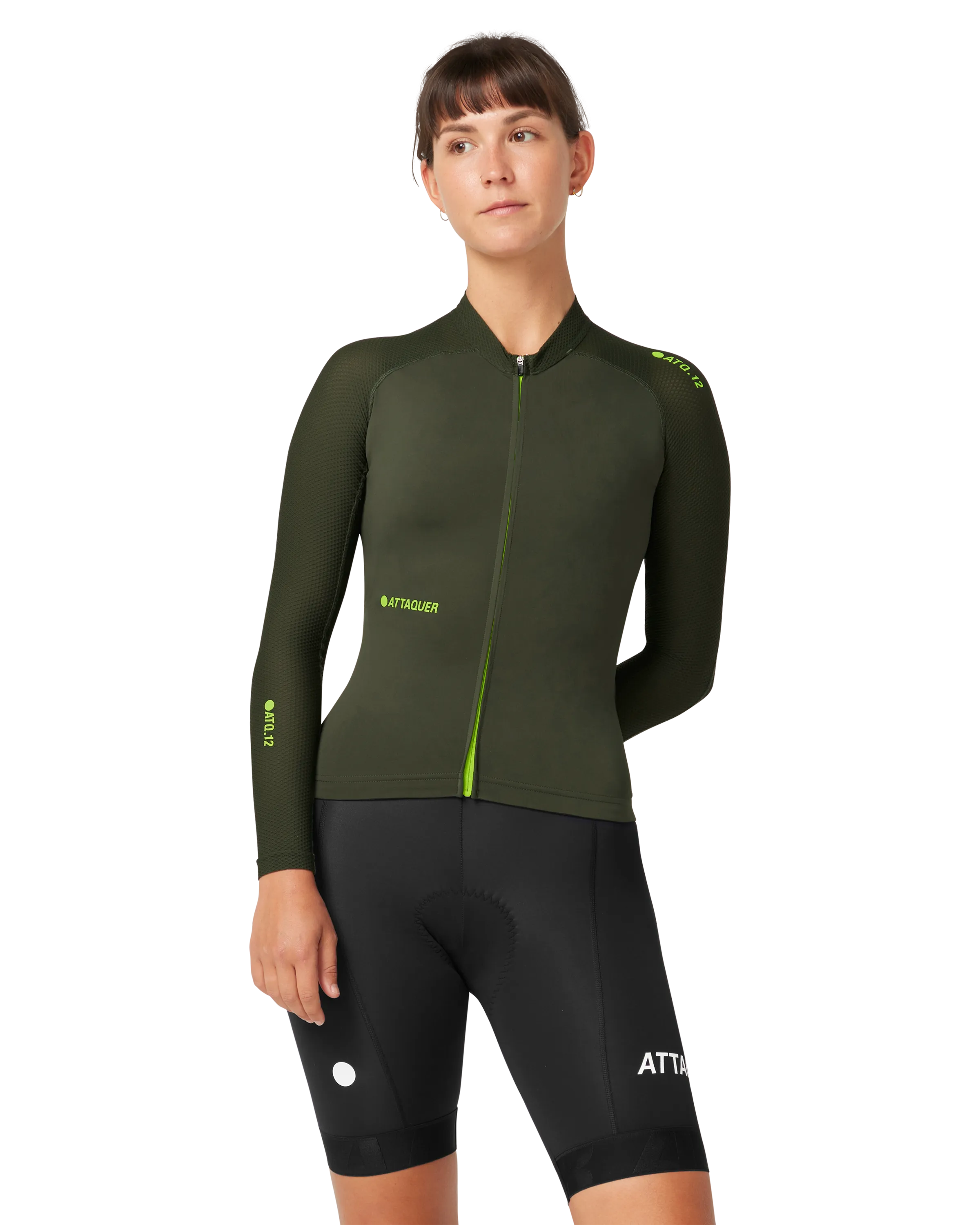 Womens All Day Summer Long Sleeve Jersey Pine-Attaquer Dead Stock-Attaquer