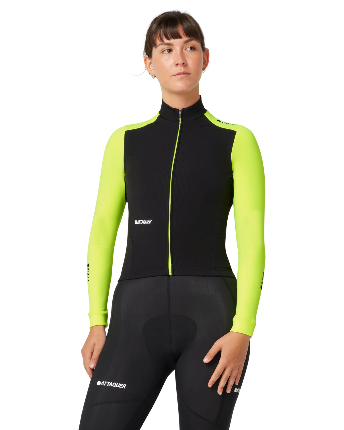 Womens All Day Winter Long Sleeved Jersey Black/Acid Lime-Attaquer Dead Stock-Attaquer