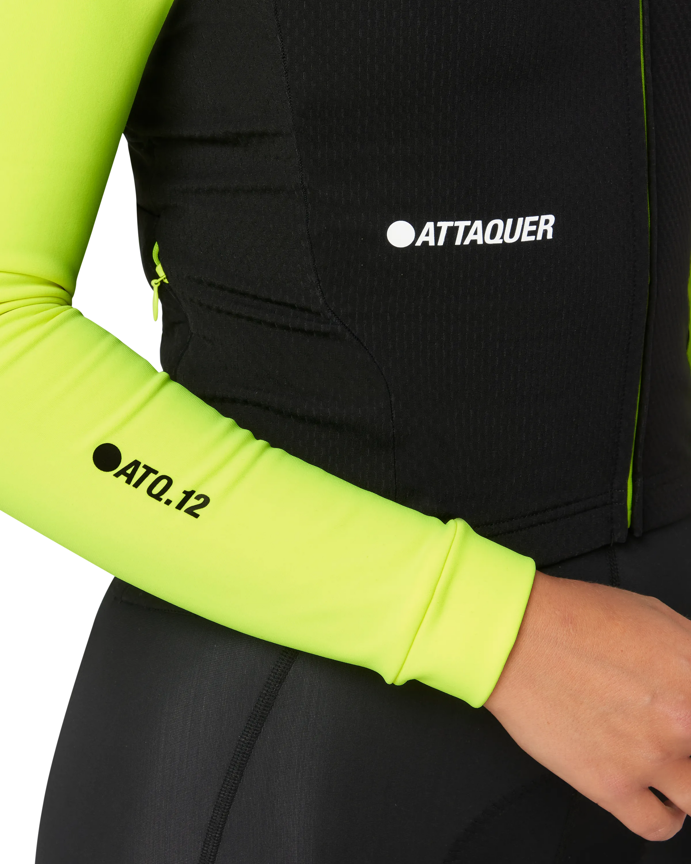 Womens All Day Winter Long Sleeved Jersey Black/Acid Lime-Attaquer Dead Stock-Attaquer