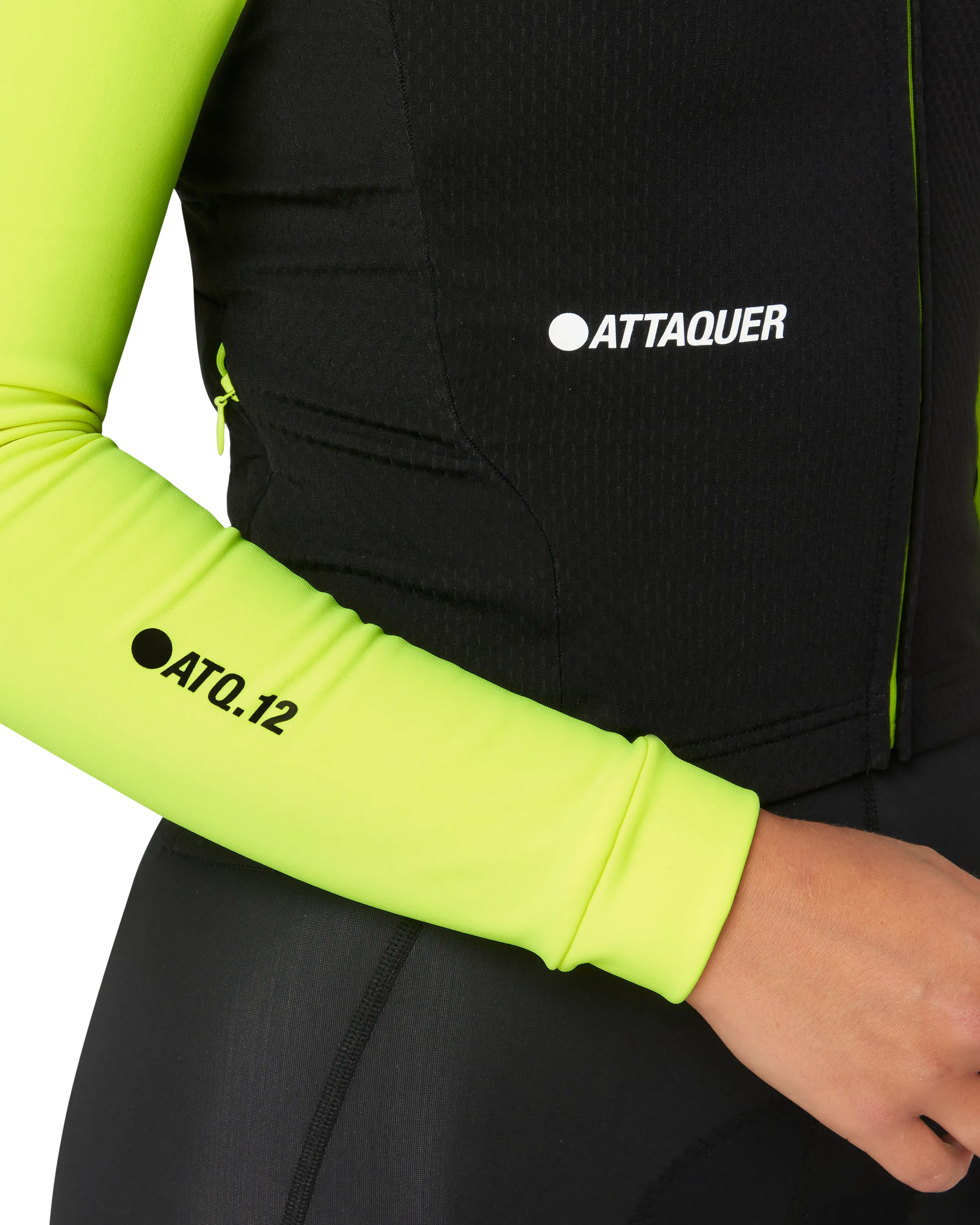 Womens All Day Winter Long Sleeved Jersey Black/Acid Lime-Attaquer Dead Stock-Attaquer
