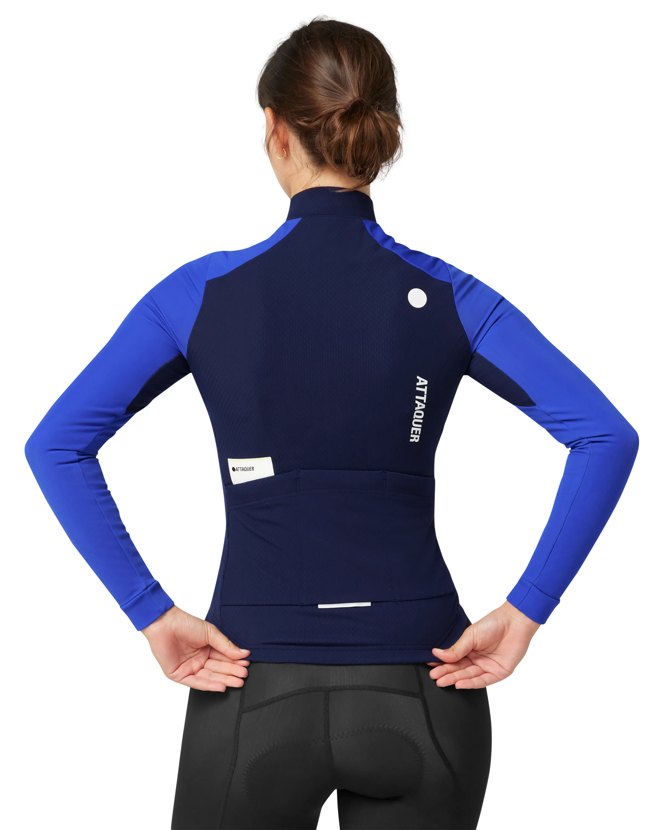 Womens All Day Winter Long Sleeved Jersey Navy/Fluro-Attaquer Dead Stock-Attaquer
