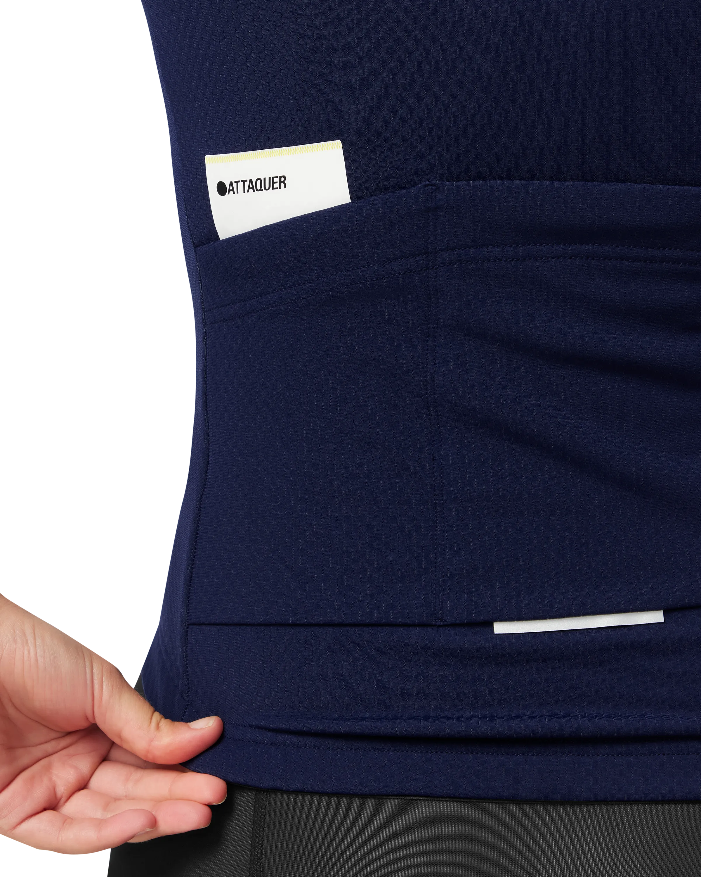 Womens All Day Winter Long Sleeved Jersey Navy/Fluro-Attaquer Dead Stock-Attaquer