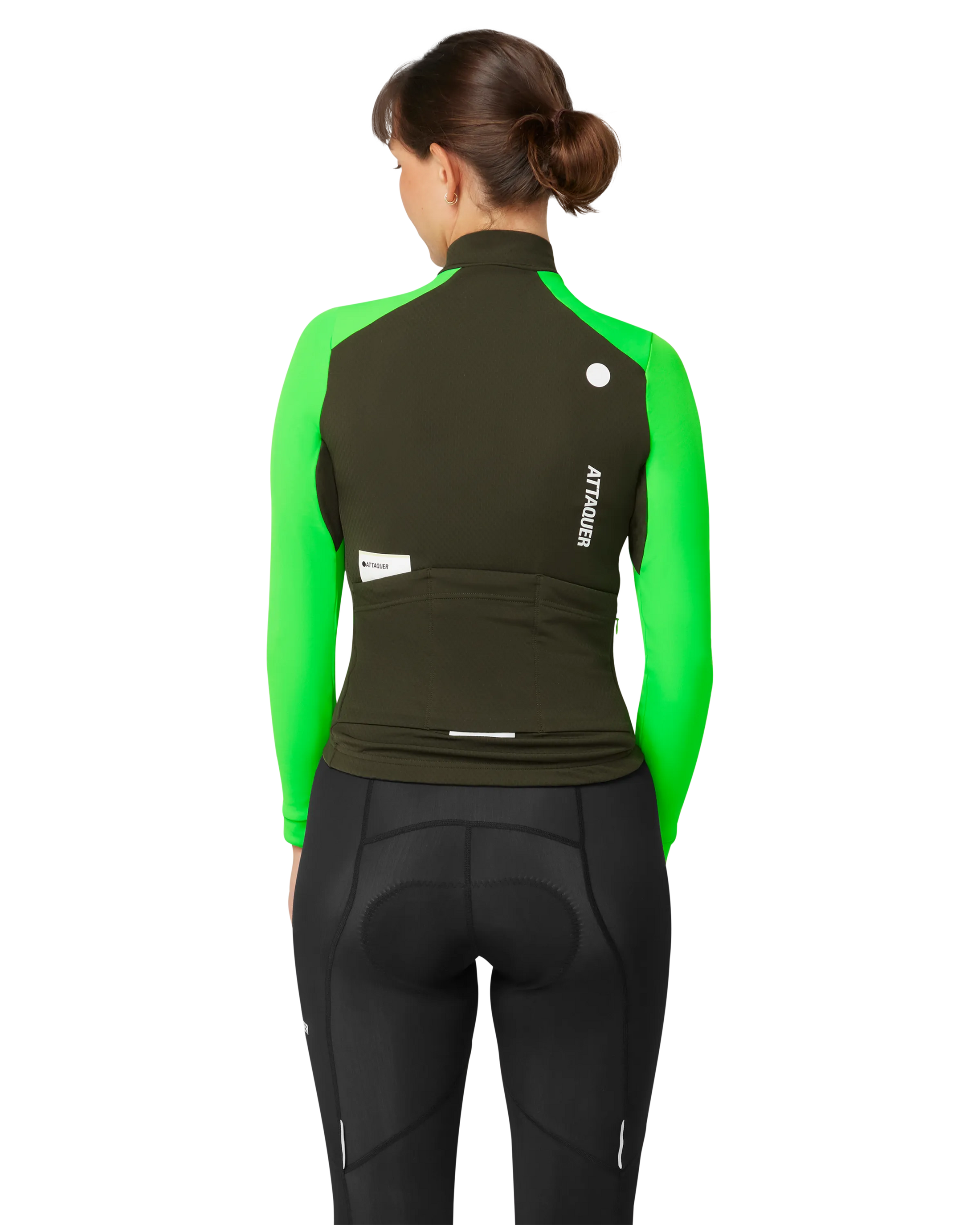 Womens All Day Winter Long Sleeved Jersey Pine/Fluro Green-Attaquer Dead Stock-Attaquer