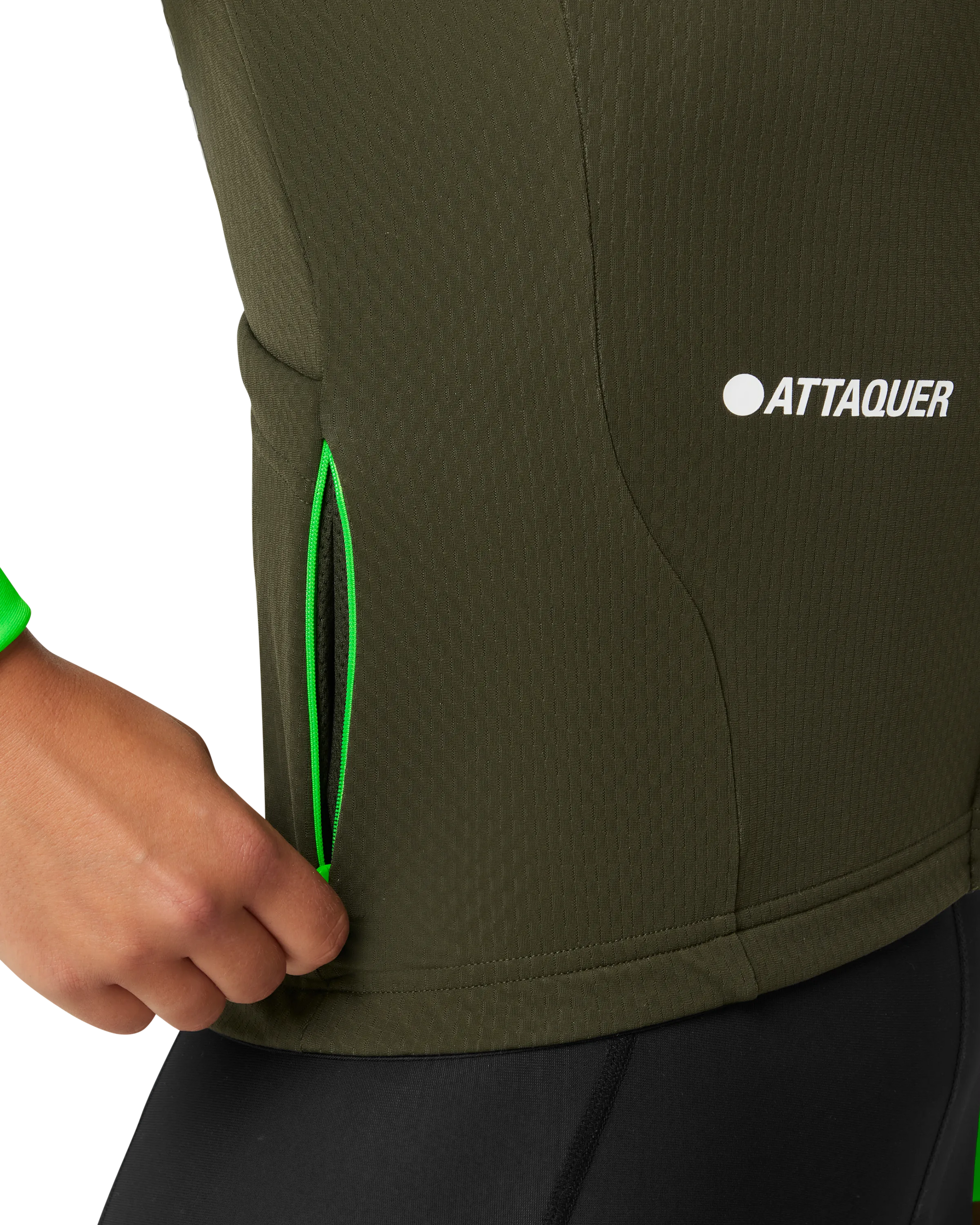 Womens All Day Winter Long Sleeved Jersey Pine/Fluro Green-Attaquer Dead Stock-Attaquer