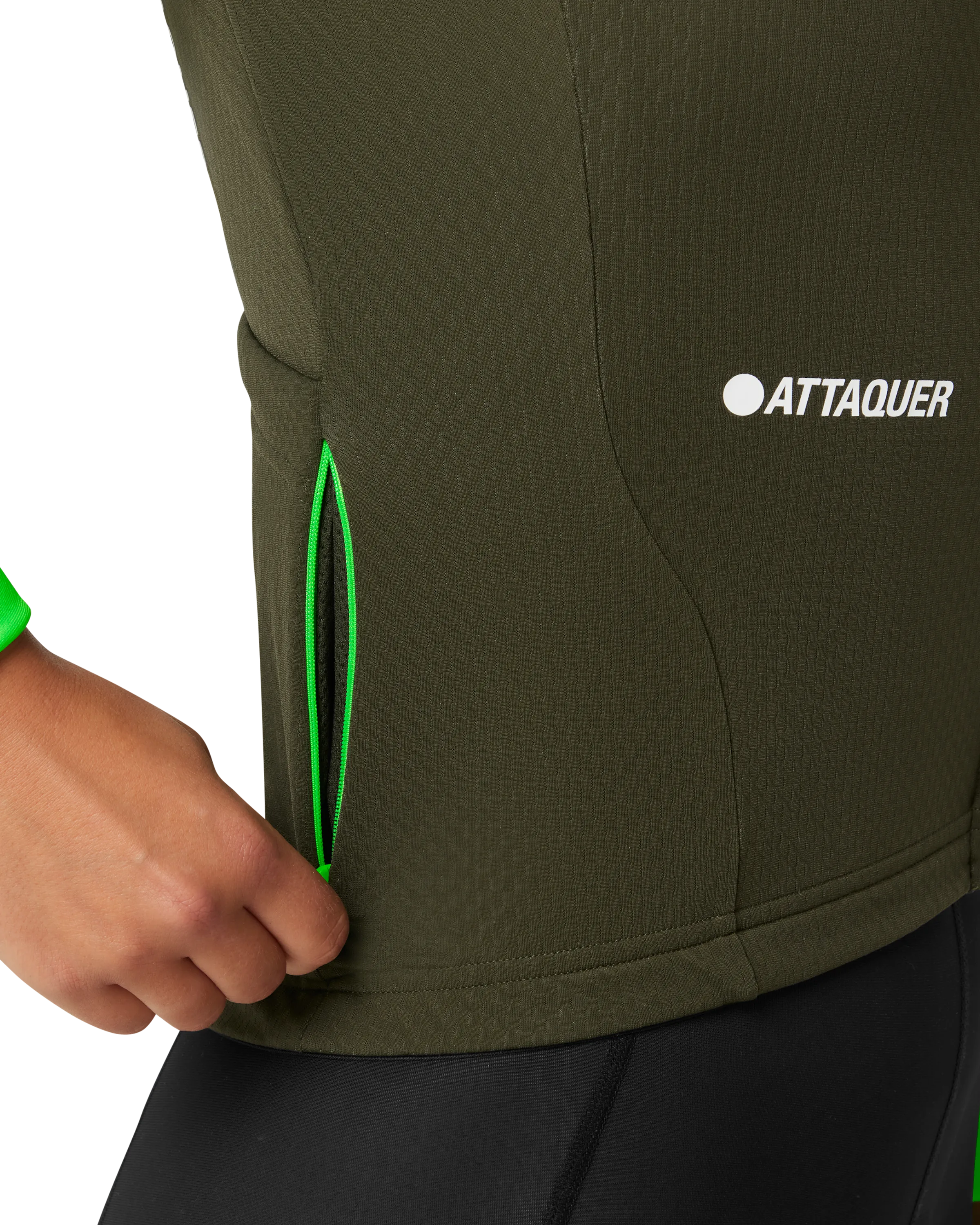 Womens All Day Winter Long Sleeved Jersey Pine/Fluro Green-Attaquer Dead Stock-Attaquer
