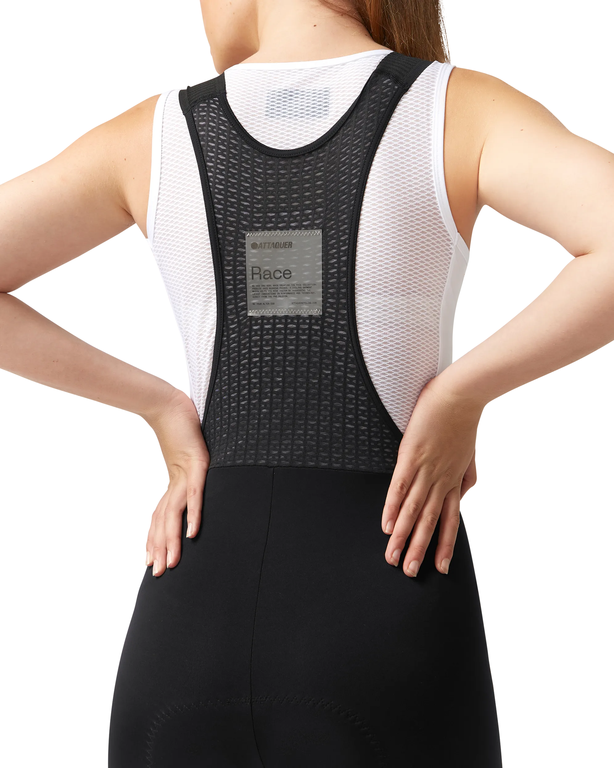 Womens Race Bib Short Black/White-Attaquer Dead Stock-Attaquer