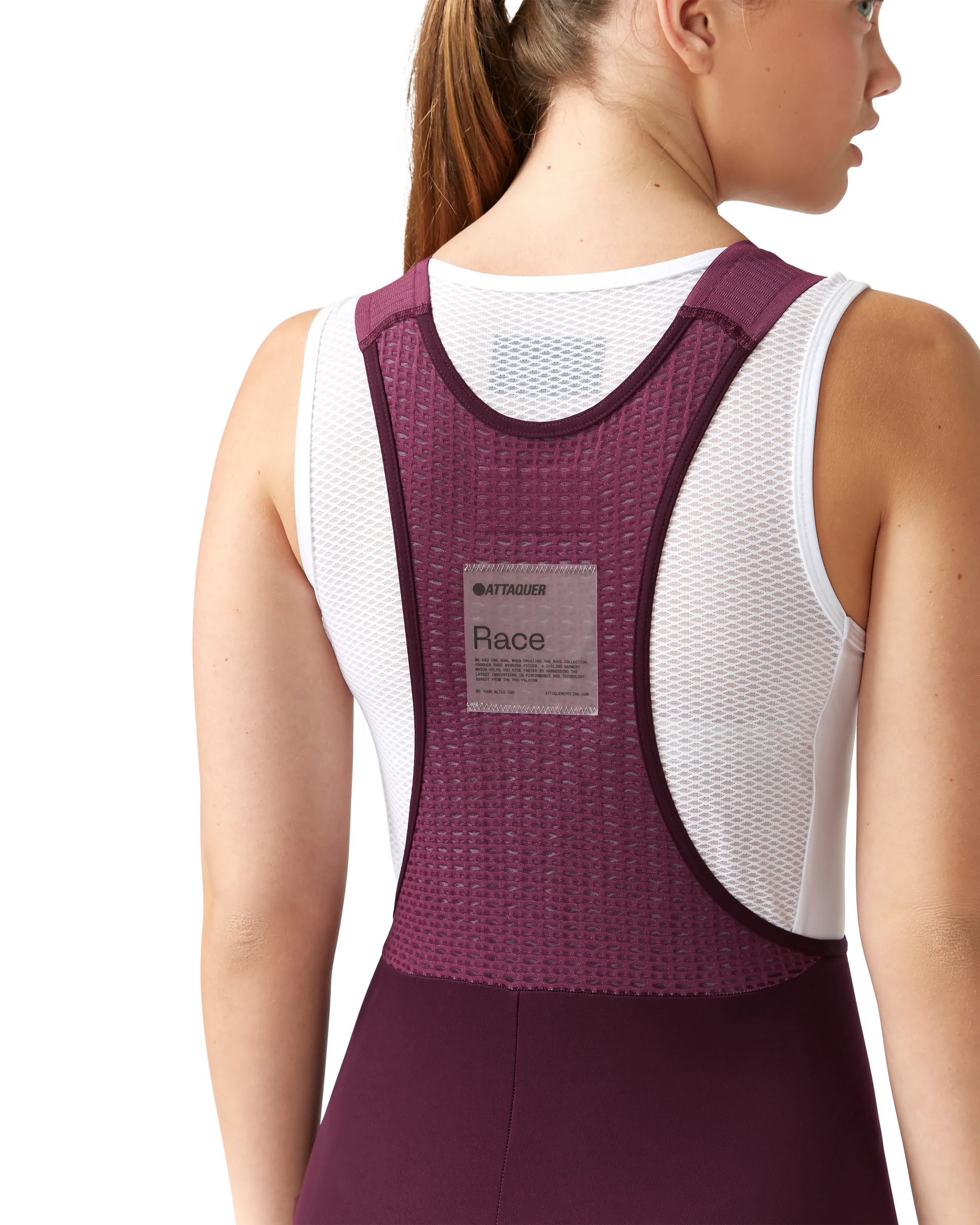 Womens Race Bib Short Burgundy-Attaquer Dead Stock-Attaquer