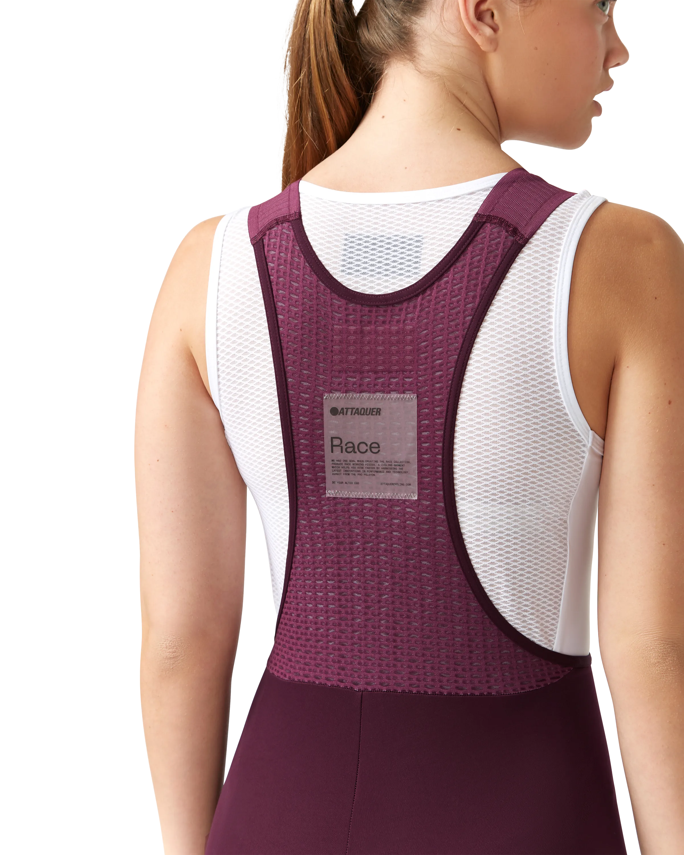 Womens Race Bib Short Burgundy-Attaquer Dead Stock-Attaquer