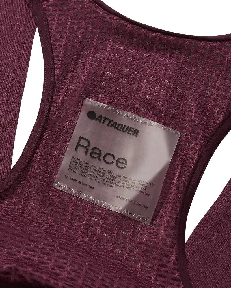 Womens Race Bib Short Burgundy-Attaquer Dead Stock-Attaquer