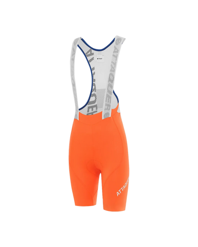 Womens Race Bib Short Orange-Attaquer feature display pdp-hide
