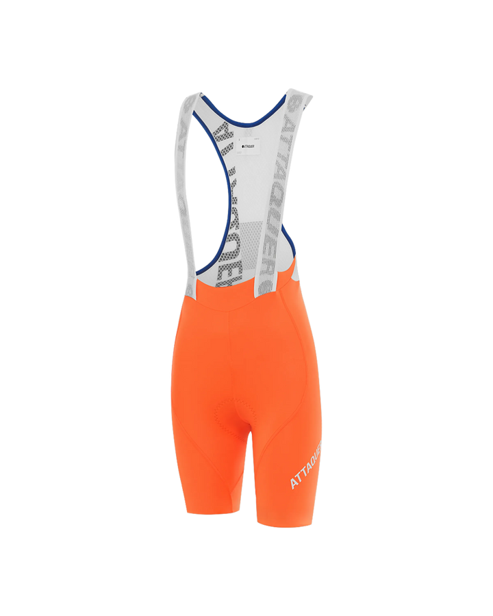 Womens Race Cycling Bib Short Orange -Attaquer feature display pdp-hide