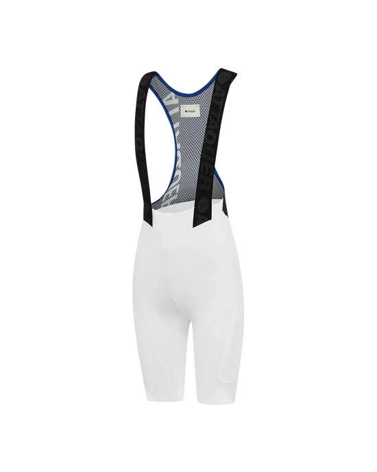 Womens Race Cargo Bib Short White