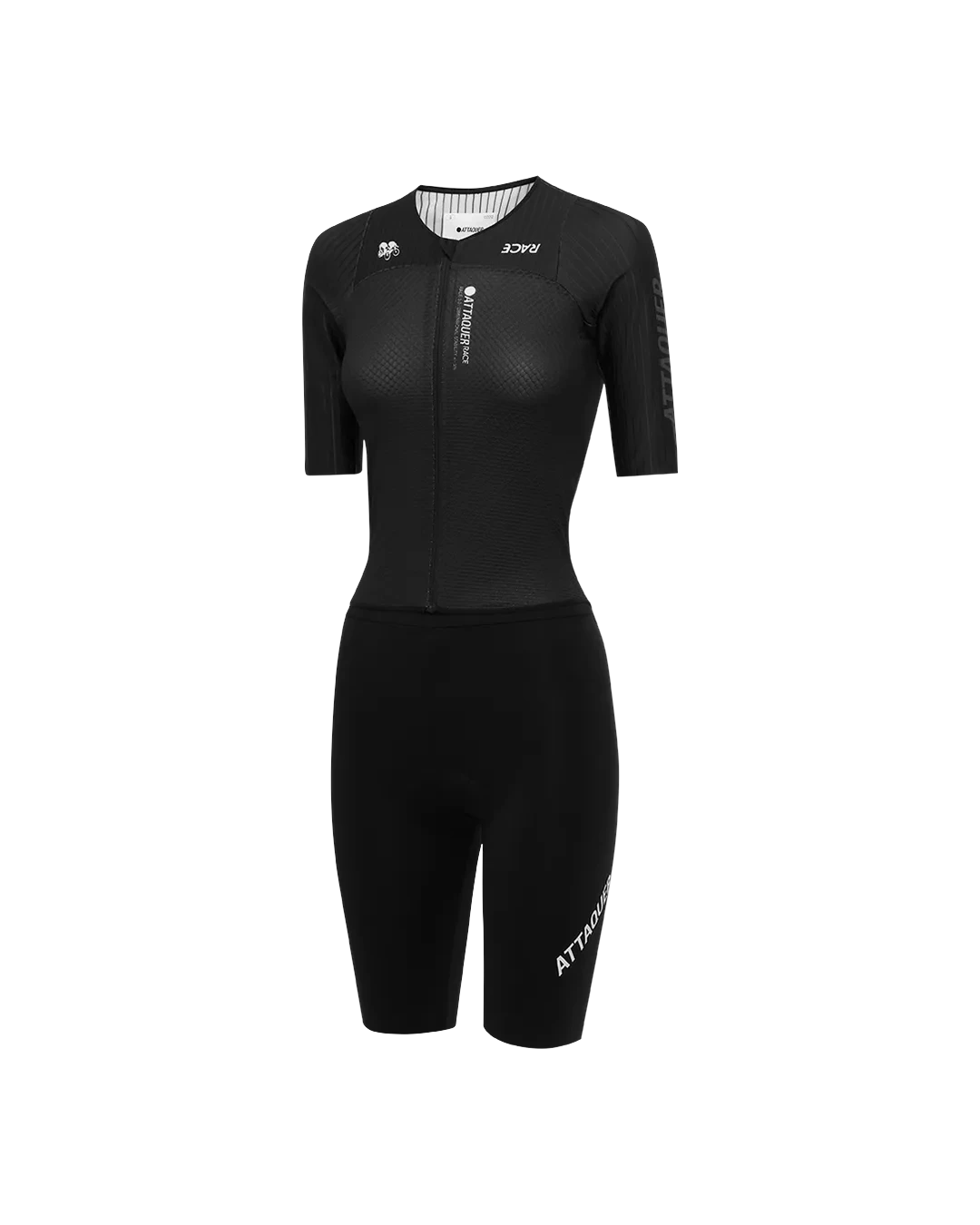 pdp-hide Womens Race Exo Suit Black - Attaquer Cycling Bib Shorts