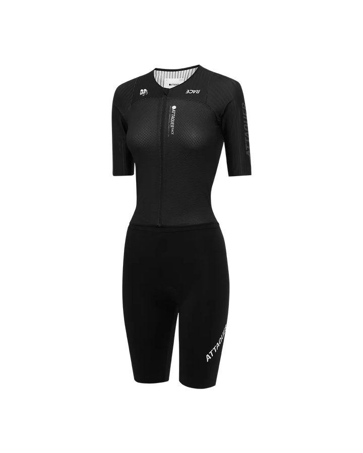 pdp-hide Womens Race Exo Suit Black - Attaquer Cycling Bib Shorts