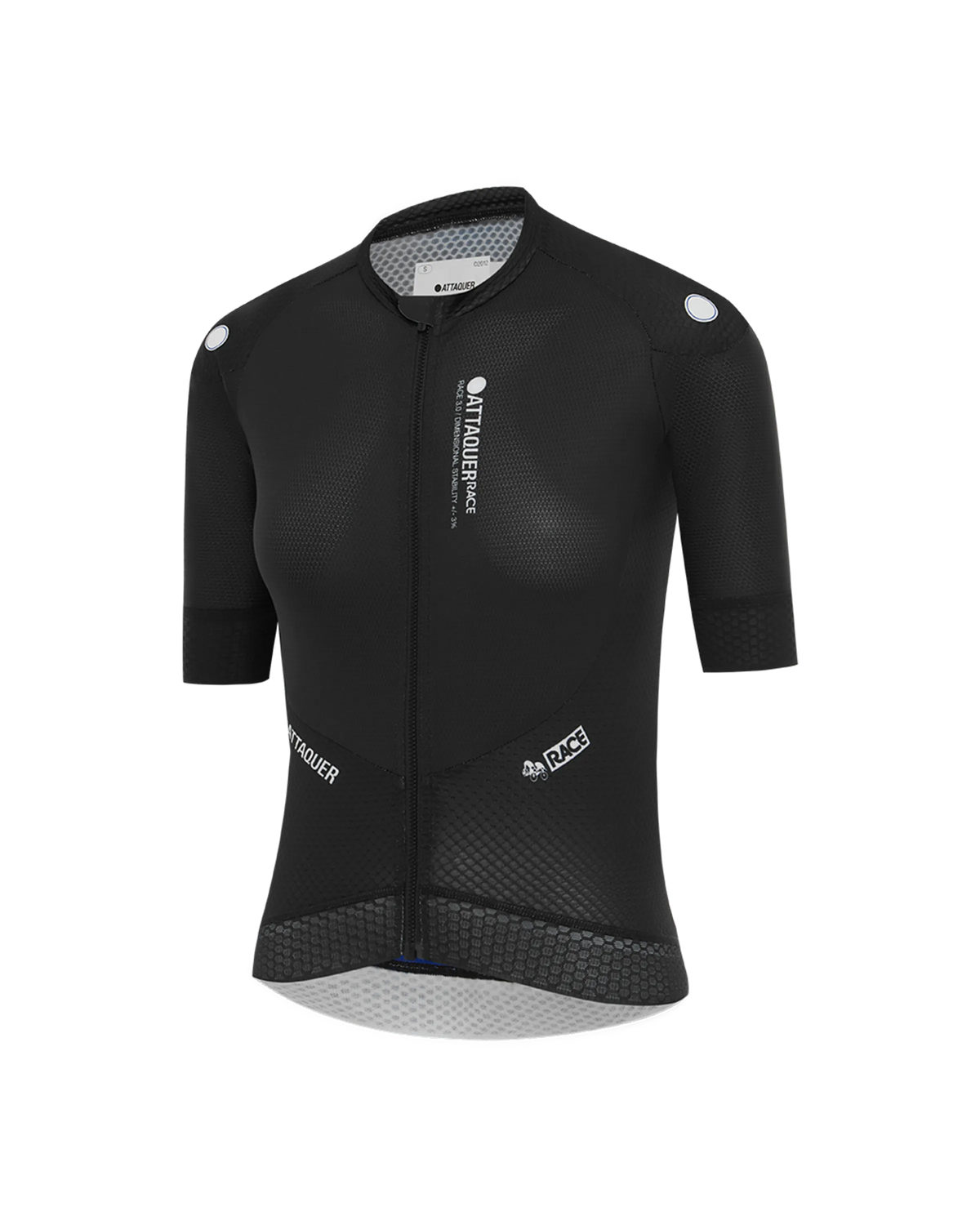 Womens Race Jersey Black-Attaquer feature display pdp-hide