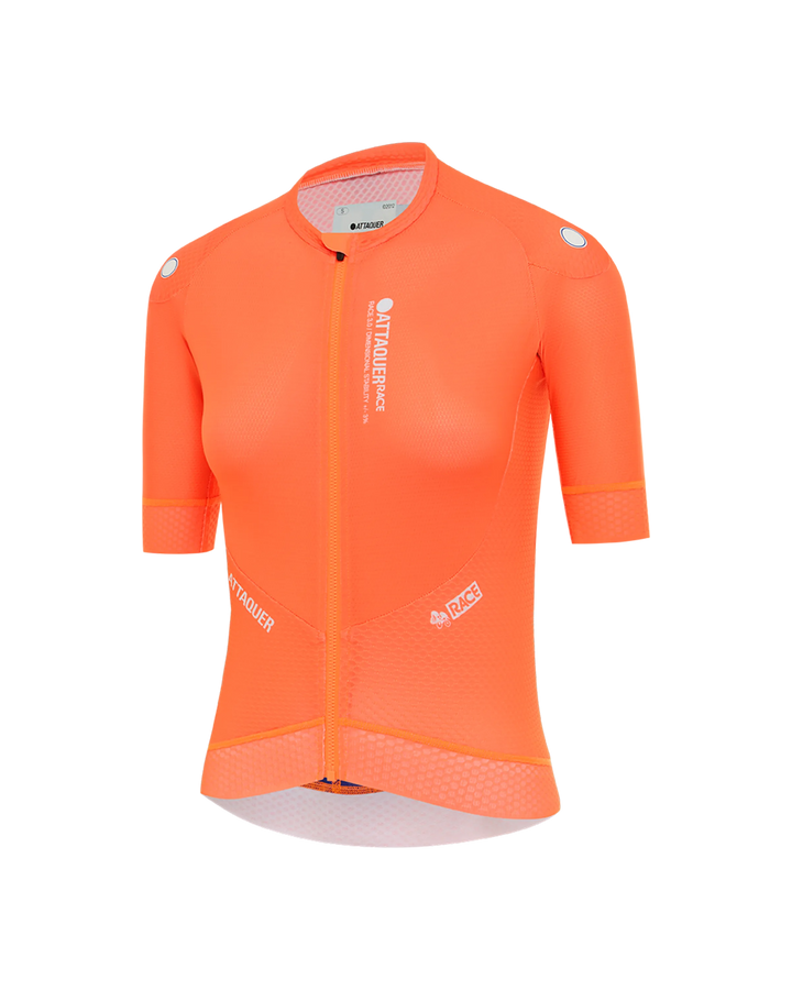 Womens Race Jersey Solar Orange-Attaquer feature display pdp-hide