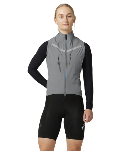 Womens Race Rain Gilet Grey-Attaquer-Attaquer