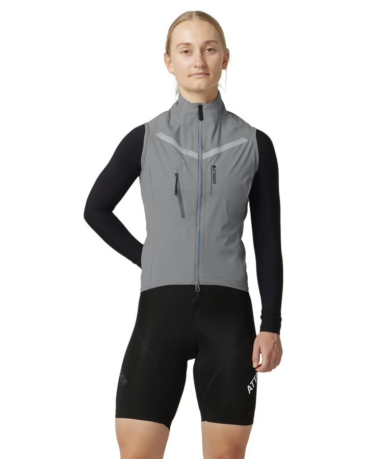 Womens Race Rain Gilet Grey-Attaquer-Attaquer