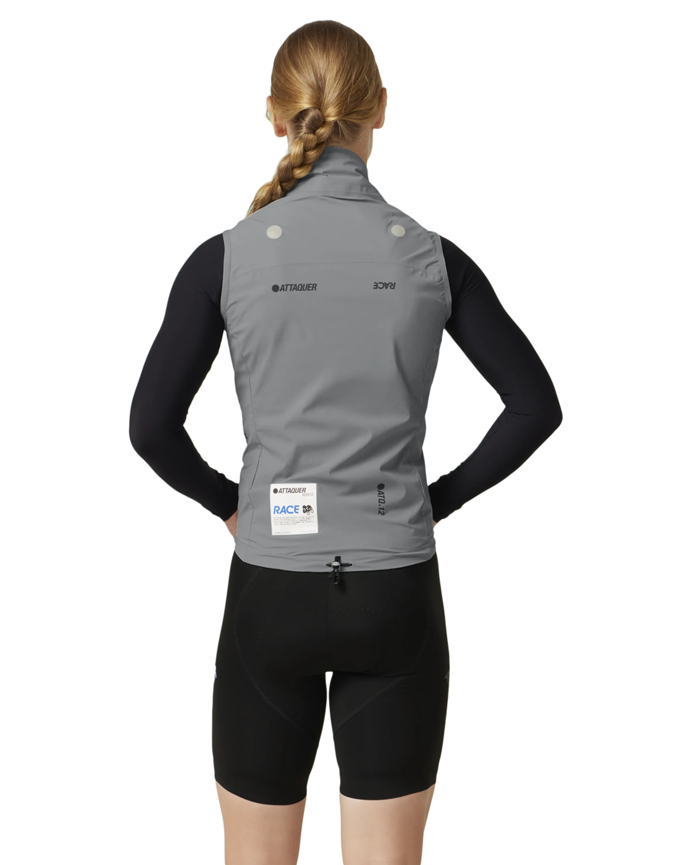 Womens Race Rain Gilet Grey-Attaquer-Attaquer