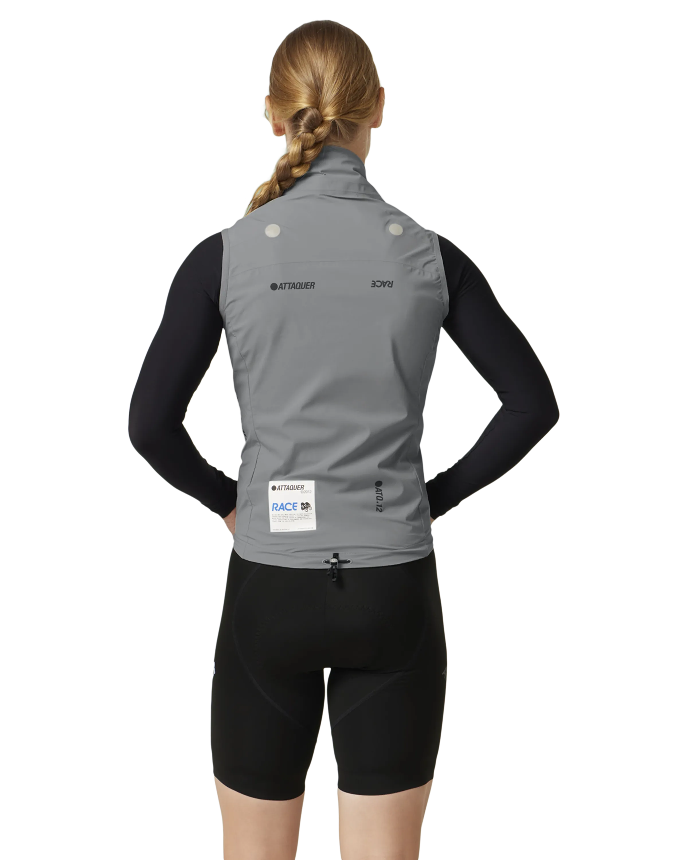 Womens Race Rain Gilet Grey-Attaquer-Attaquer