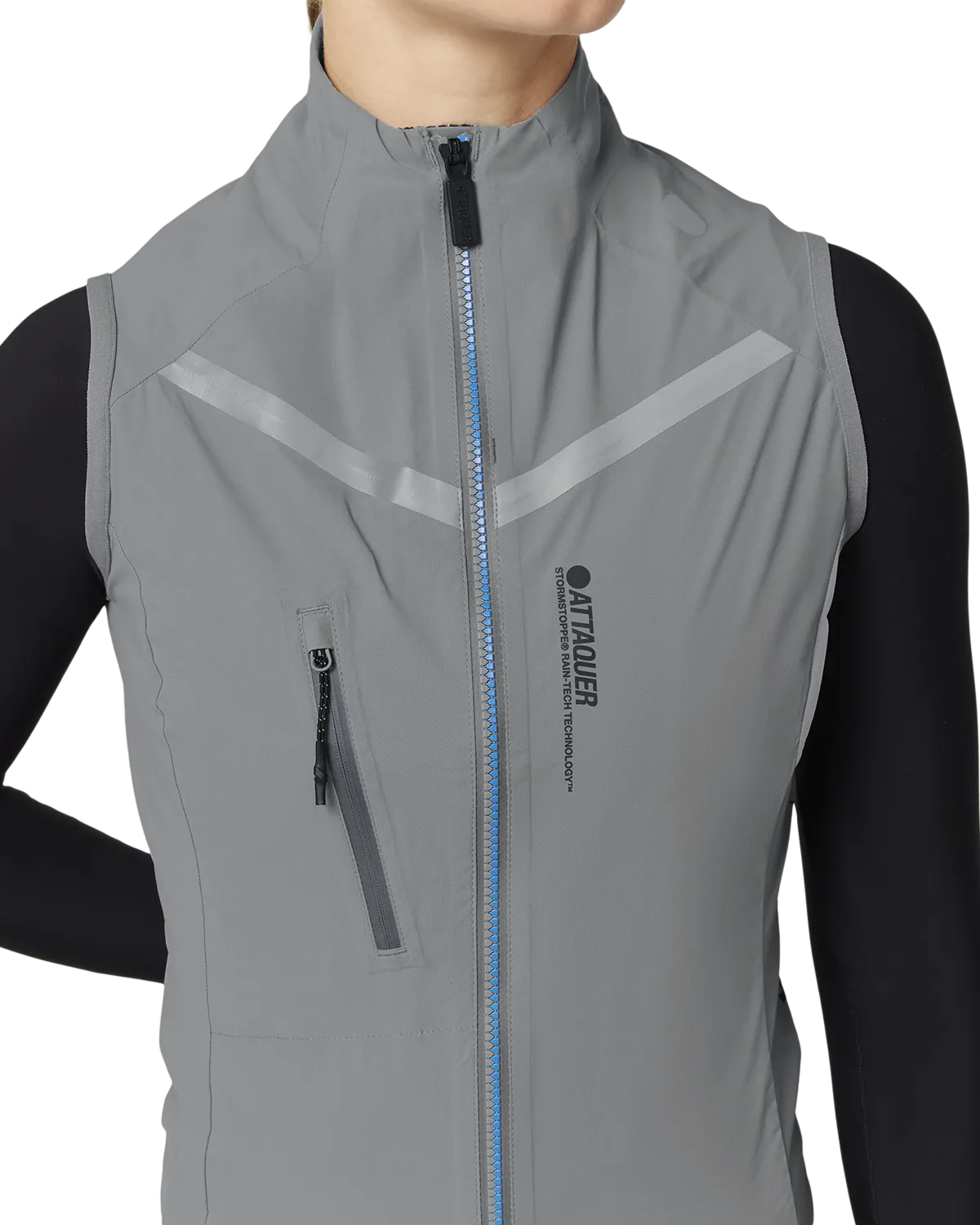 Womens Race Rain Gilet Grey-Attaquer-Attaquer