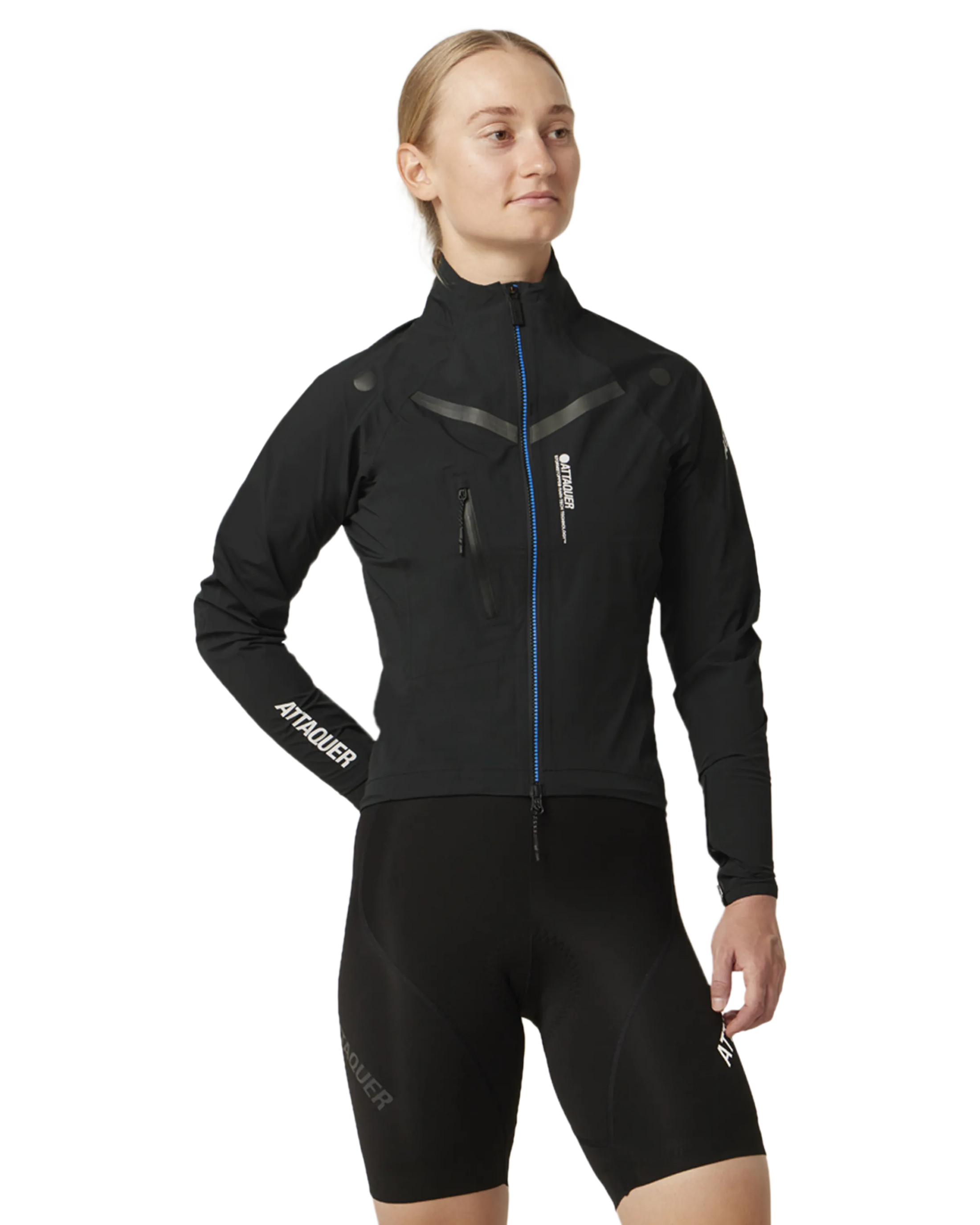 Womens Race Rain Jacket Black-Attaquer-Attaquer