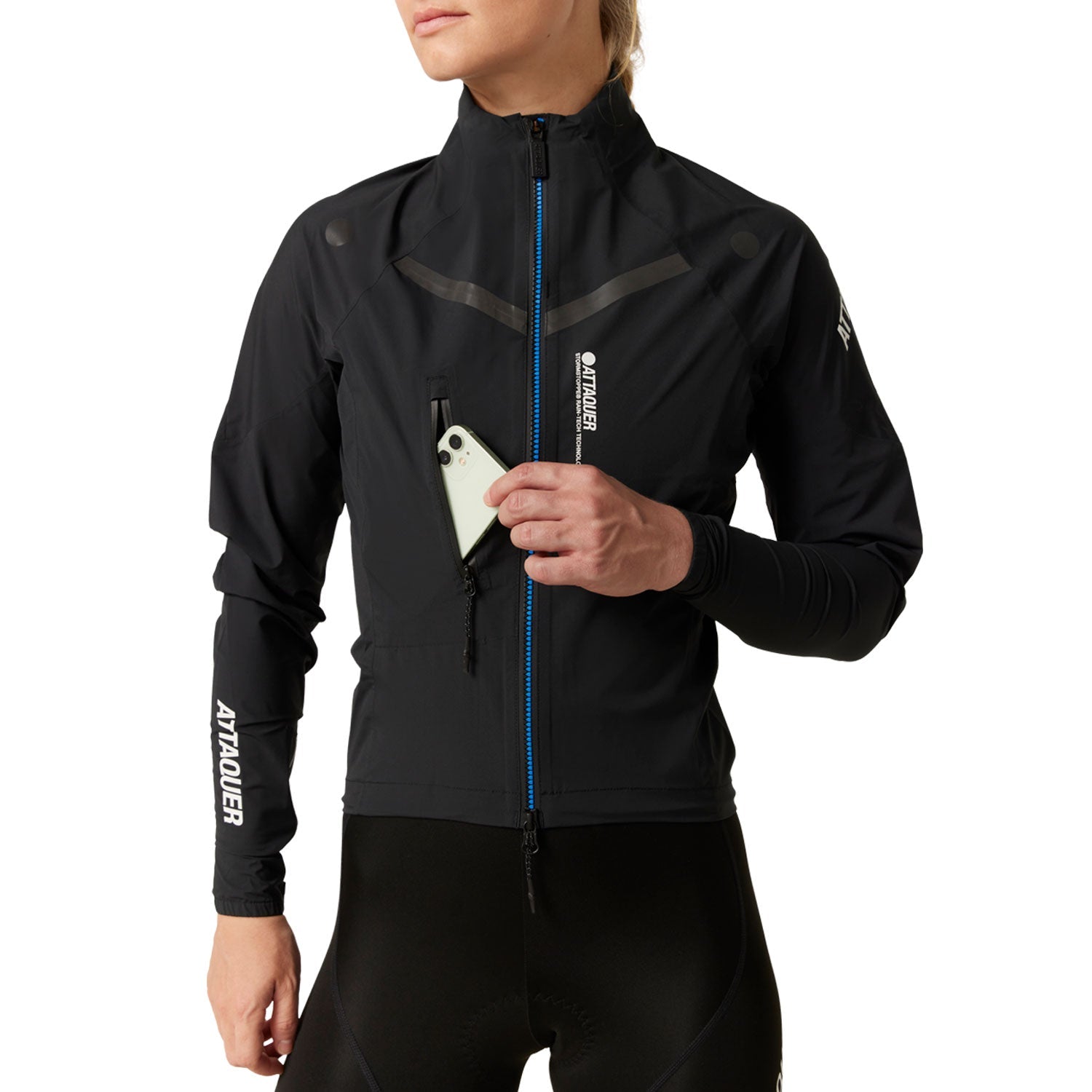 Womens Race Rain Jacket Black-Attaquer-Attaquer