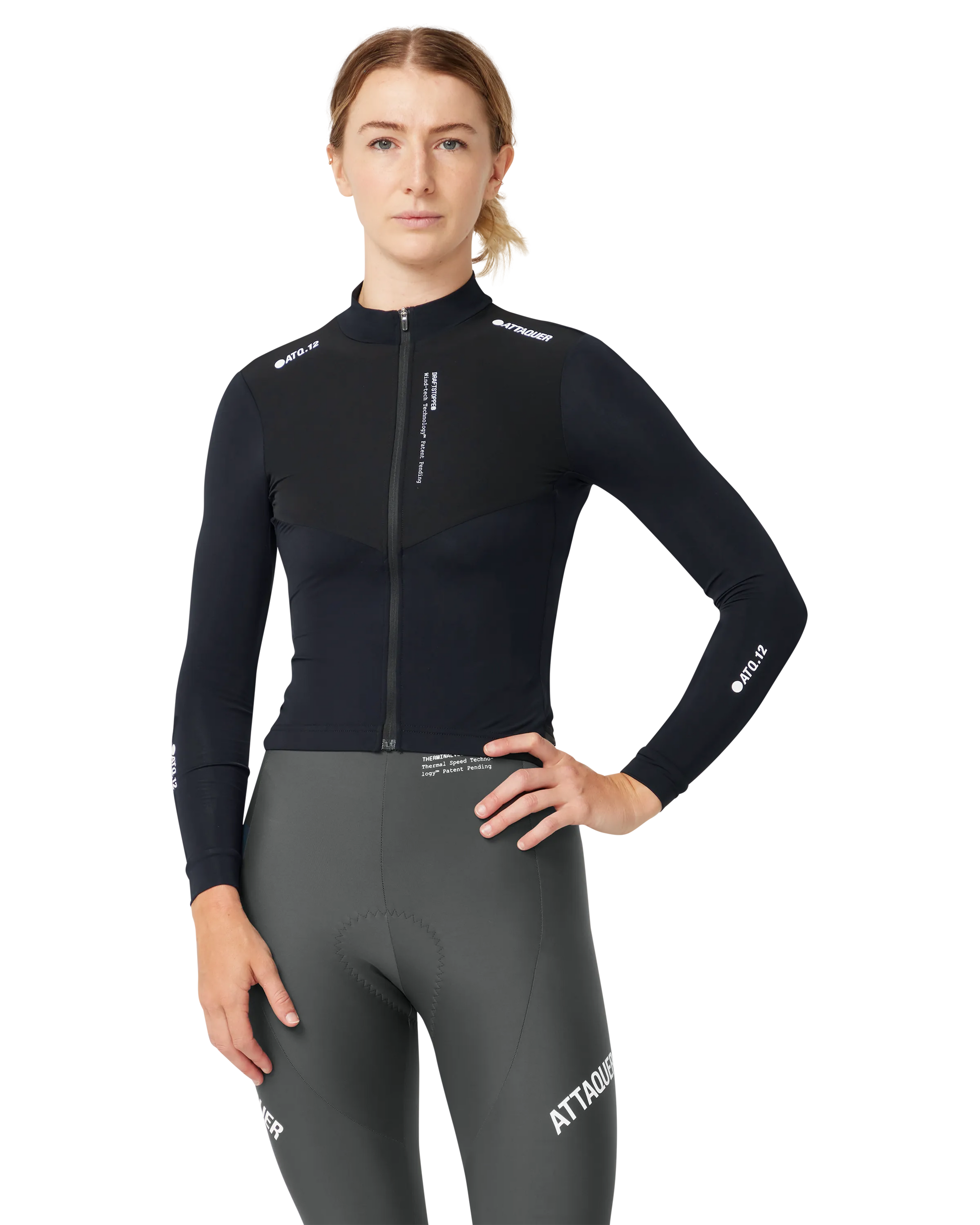 Womens Race Winter Long Sleeved Jersey Black-Attaquer-Attaquer