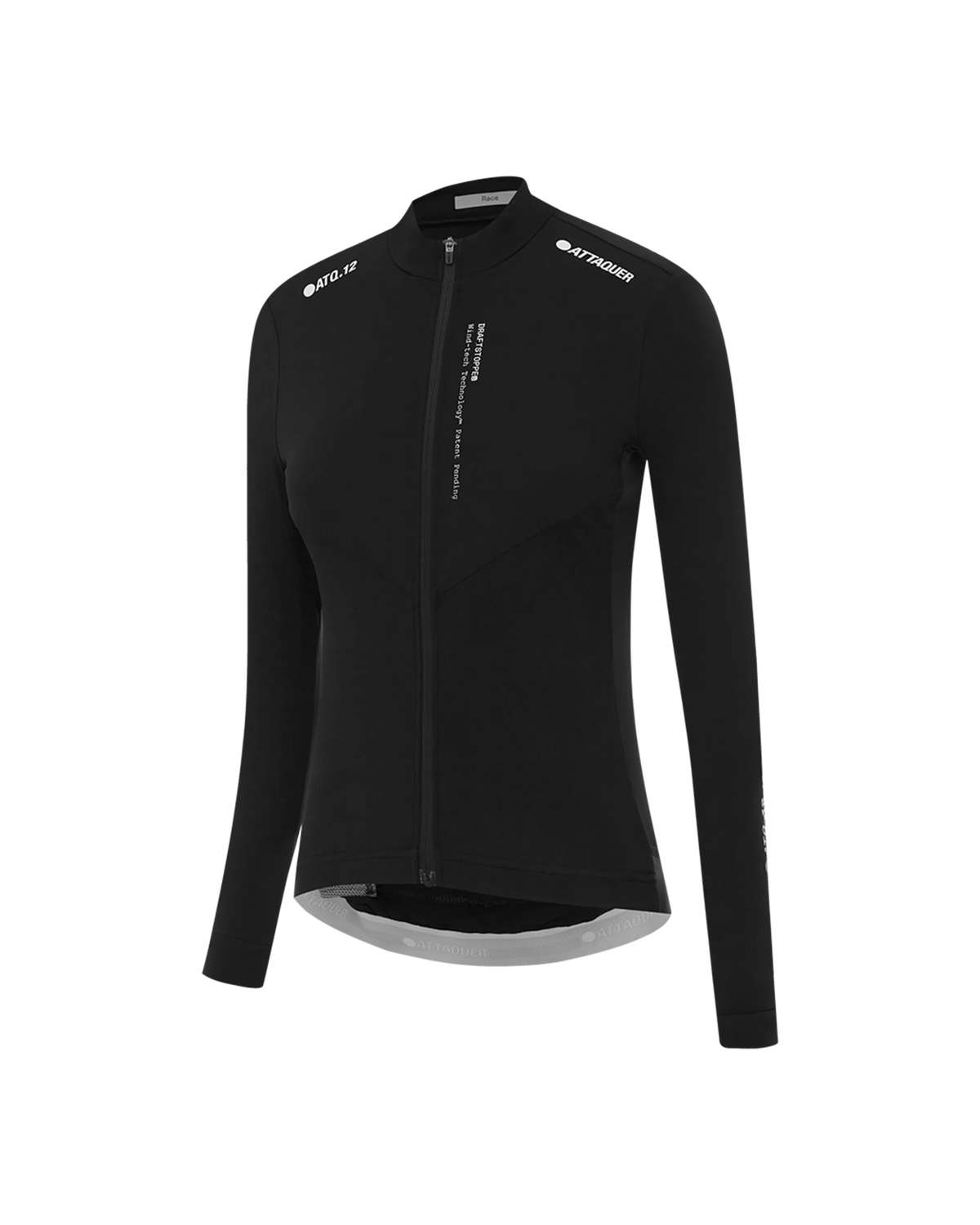Womens Race Winter Long Sleeved Jersey Black-Attaquer feature display pdp-hide