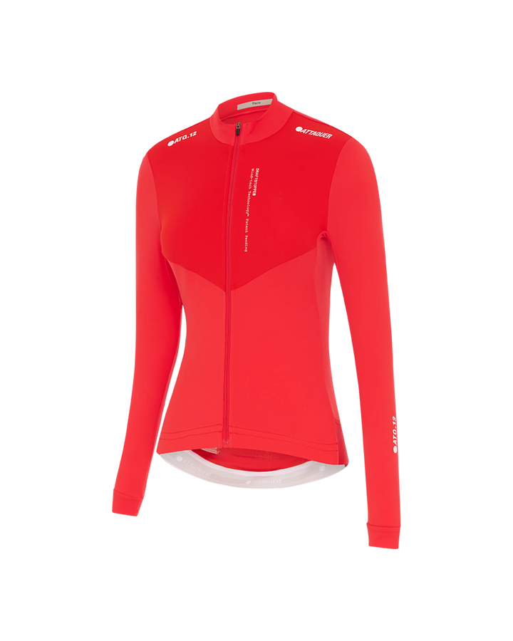 Womens Race Winter Long Sleeved Jersey Red-Attaquer feature display pdp-hide