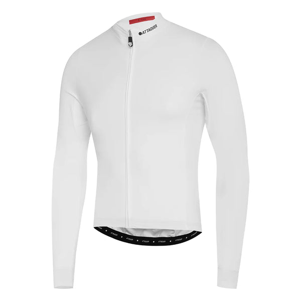 A-Line Winter Long Sleeved Jersey 2.0 White - Attaquer Cycling Jersey