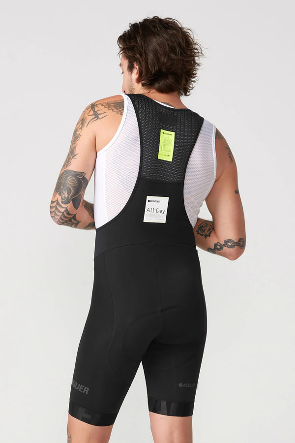 All Day Bib Short Black/Tonal Reflective Logo main