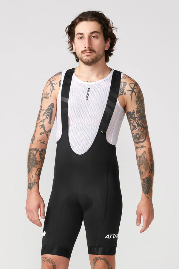 All Day Bib Short Black/White Reflective Logo main