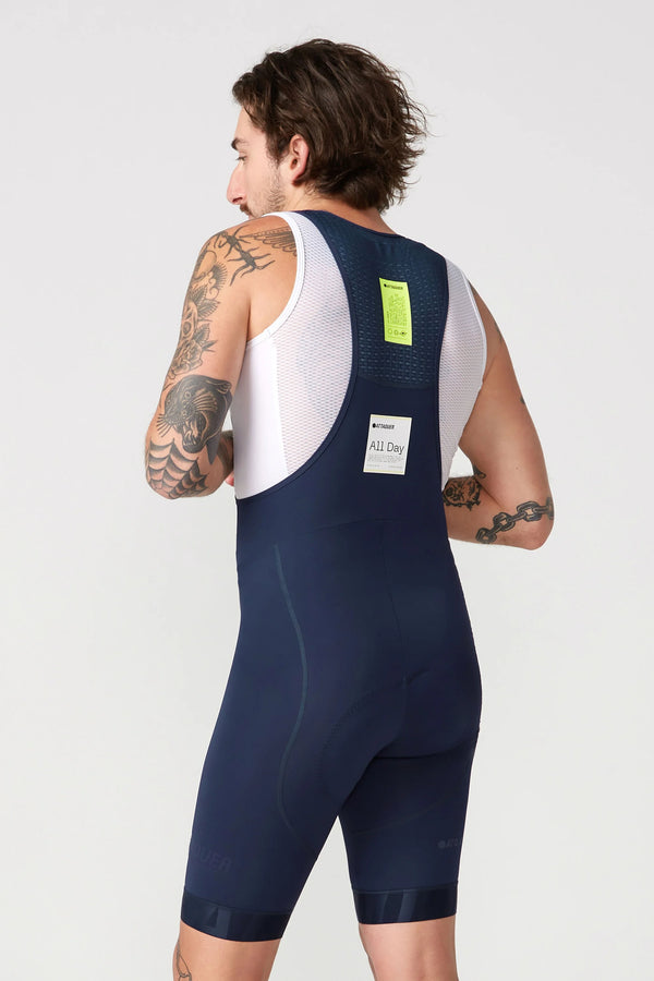 All Day Bib Short Navy/Tonal Reflective Logo main