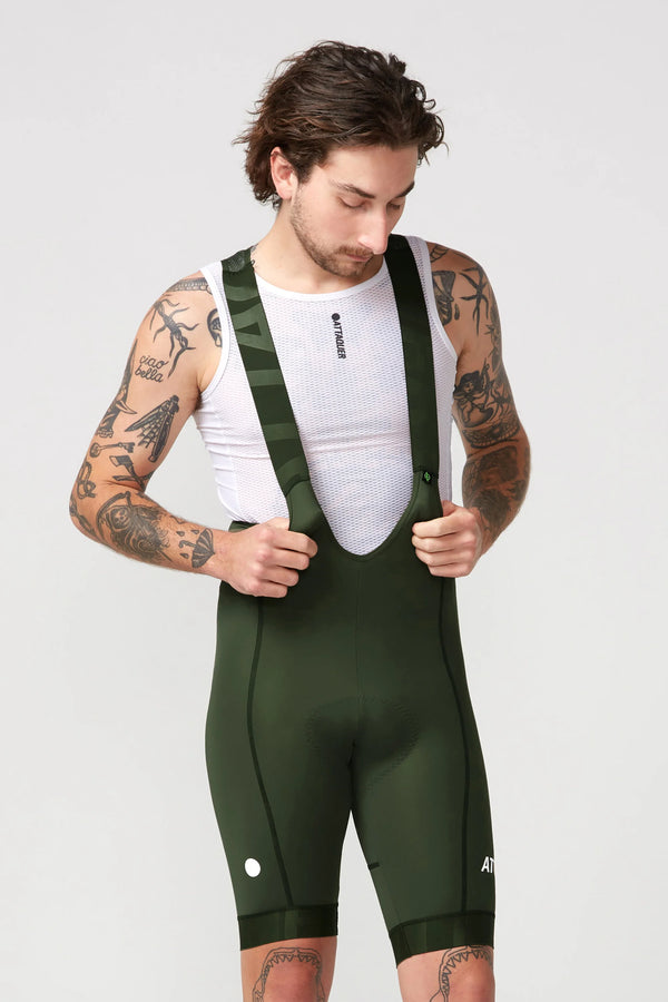 All Day Bib Short Pine/White Reflective Logo main